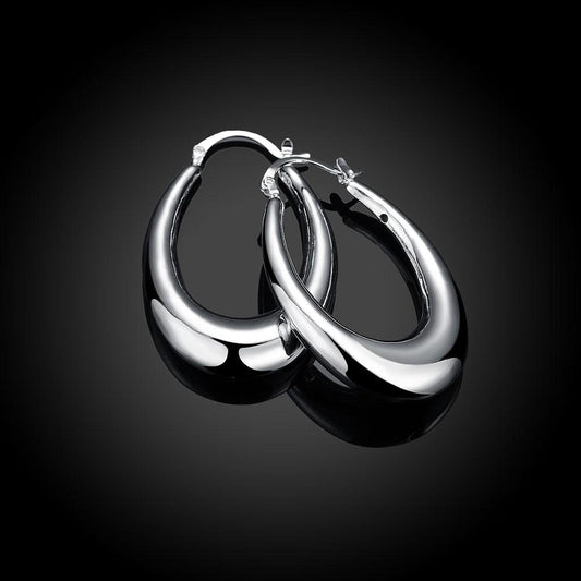 47mm Thick Cut Hoop Earring in  Silvertone, Earring, Riakoob Jewelry, Riakoob Jewelry  jewelryjewelry deals, swarovski crystal jewelry, groupon jewelry,, jewelry for mom, 