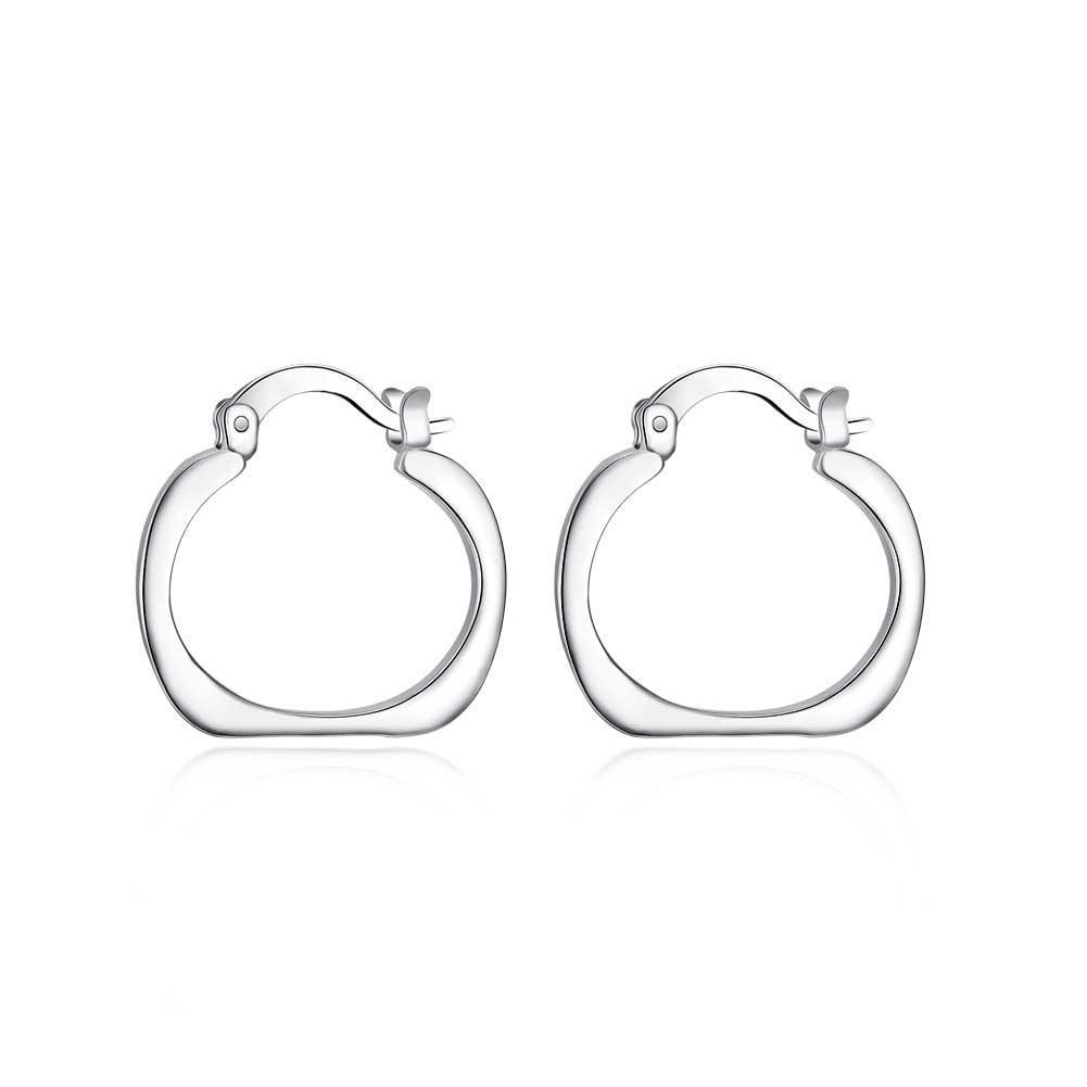Mini Small Hoop Earring in  Silvertone