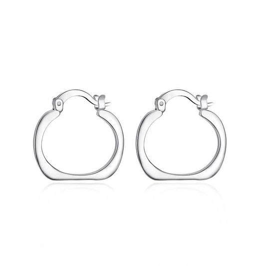 Mini Small Hoop Earring in  Silvertone