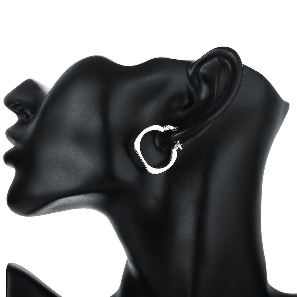 Mini Small Hoop Earring in  Silvertone