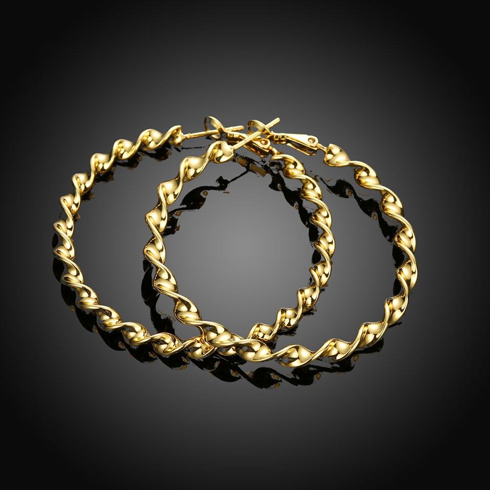 2" Twist Hoop Earrings in Goldtone, Hoop Earring, Riakoob Jewelry, Riakoob Jewelry  jewelryjewelry deals, swarovski crystal jewelry, groupon jewelry,, jewelry for mom, 