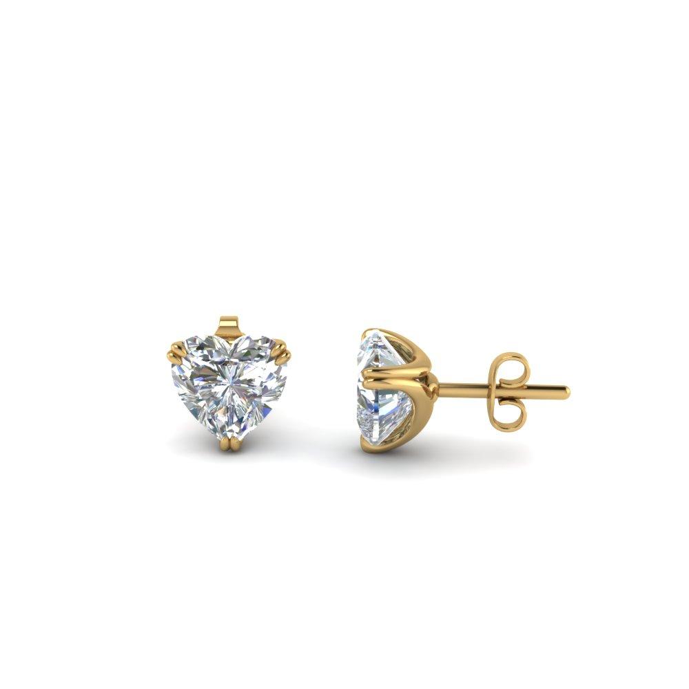 Heart Stud Earrings Made with Luxe Elements in Sterling Silver Plated ITALY Design