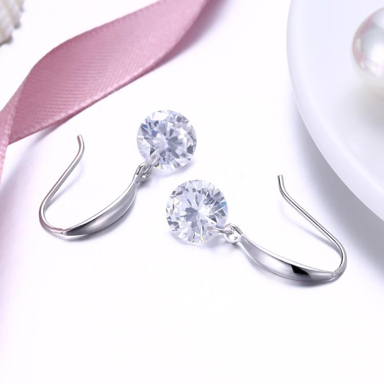 Swarovski Crystal Drop Hook Earring Set in  Silvertone - Riakoob Jewelry www.goldennycjewelry.com fashion jewelry for women