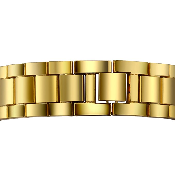 Stainless Steel Goldtone Pave Heavy Metal Band Watch - Iced Put Diamond Watch- Bling Hip Hop