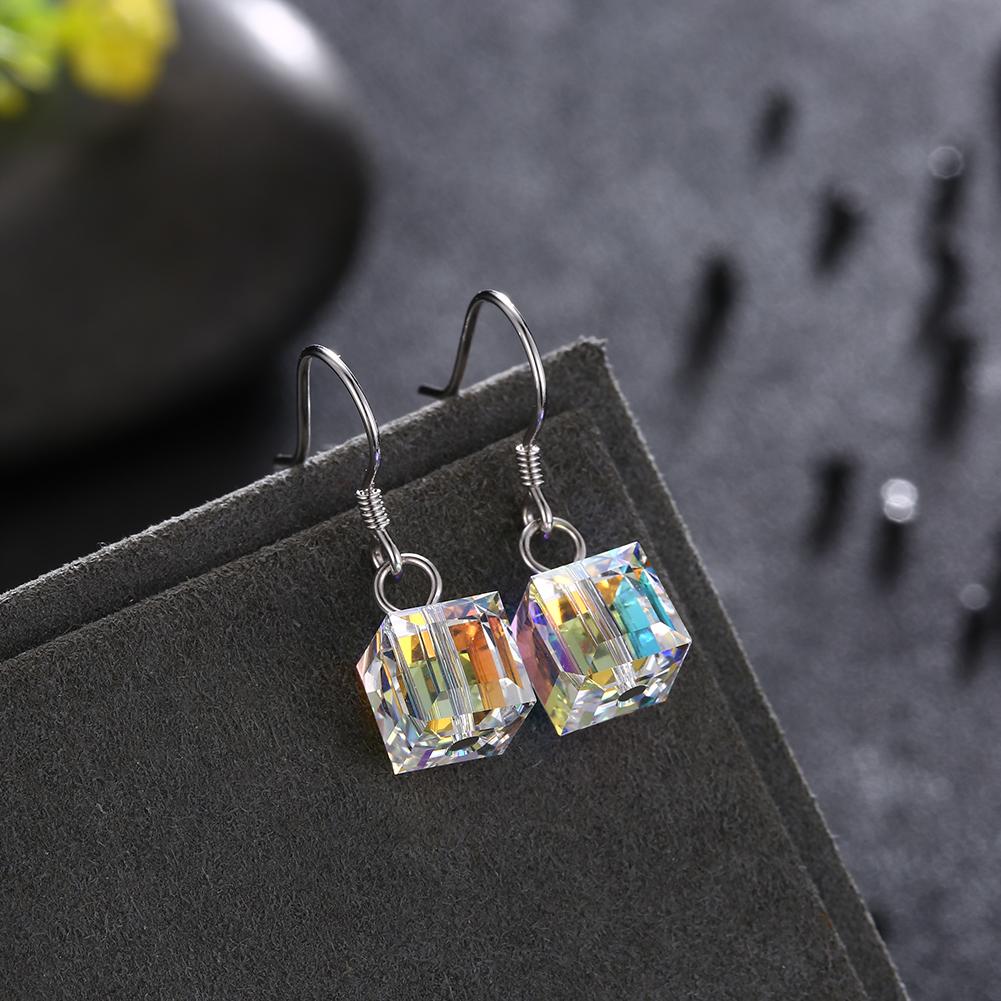 Aurora Borealis Magnificent Cube With Luxe Crystals - 3 Piece Set with Luxe Box ITALY Design