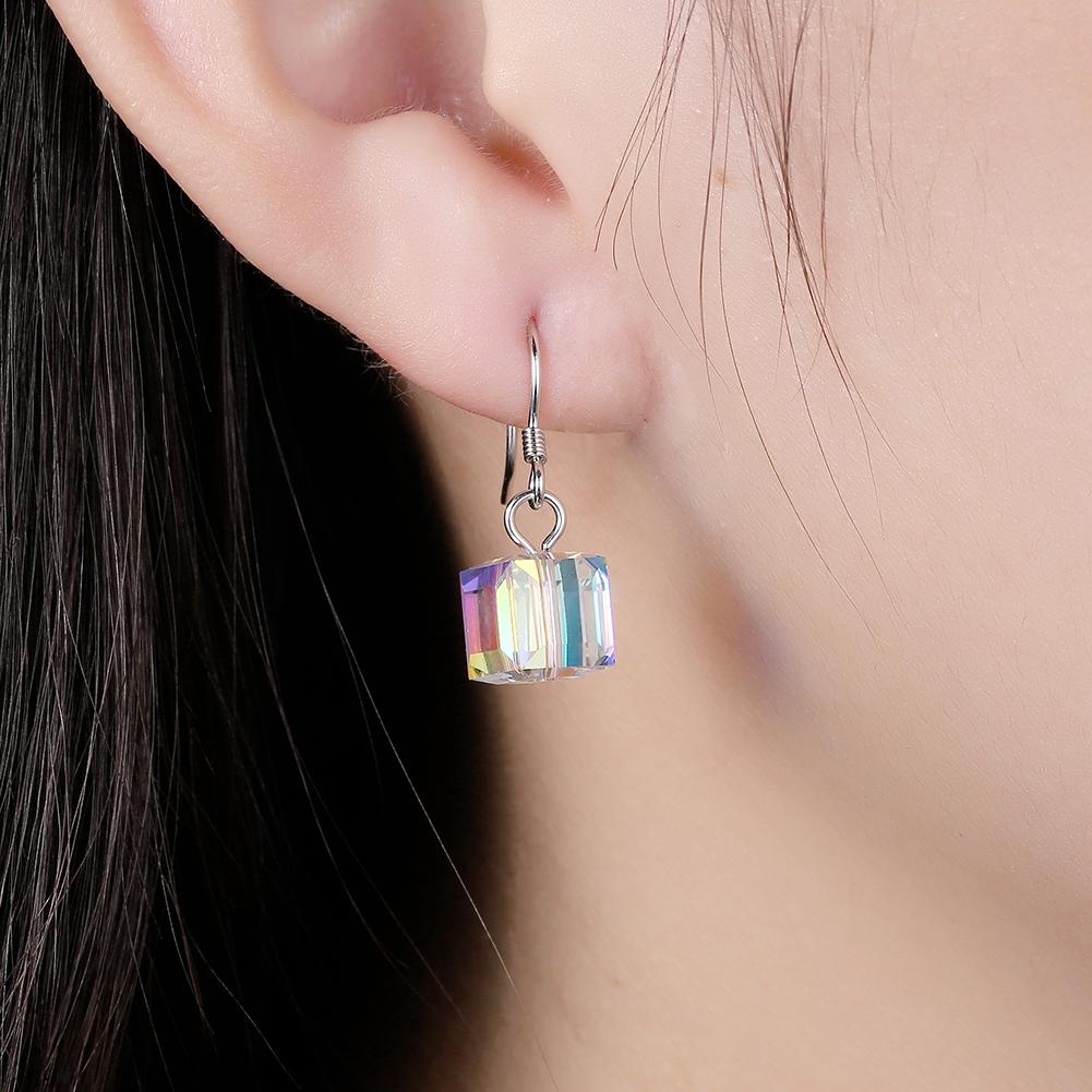 Aurora Borealis Magnificent Cube With Luxe Crystals - 3 Piece Set with Luxe Box ITALY Design