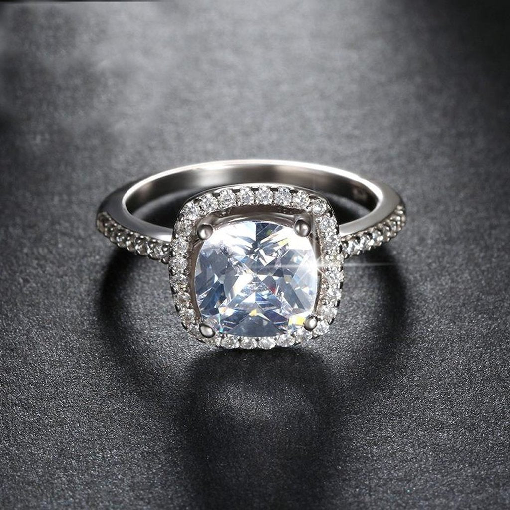 2.00CT Cushion-Cut Queen White Swarovski Elements Ring, Rings, Riakoob Jewelry, Riakoob Jewelry  jewelryjewelry deals, swarovski crystal jewelry, groupon jewelry,, jewelry for mom, 